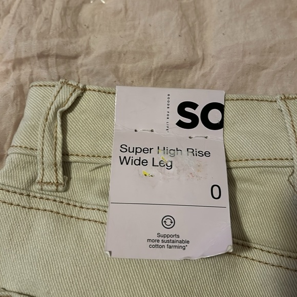 SO Goods for Life, SZ 0/24 high rise side leg pants, bone color, NWT - Picture 6 of 6